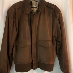 Global Identity G-III vintage brown leather flight/bomber jacket